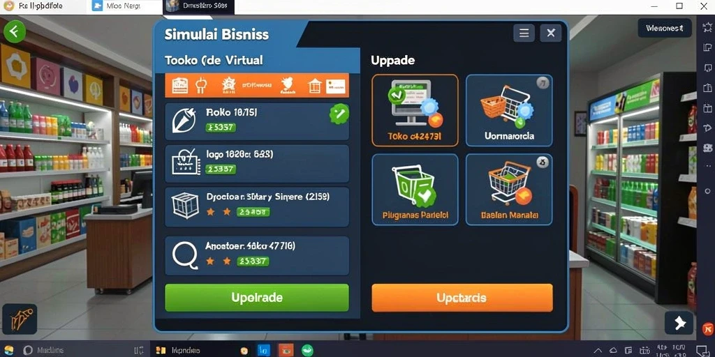 Screenshot menunjukkan tampilan antarmuka permainan yang menarik.