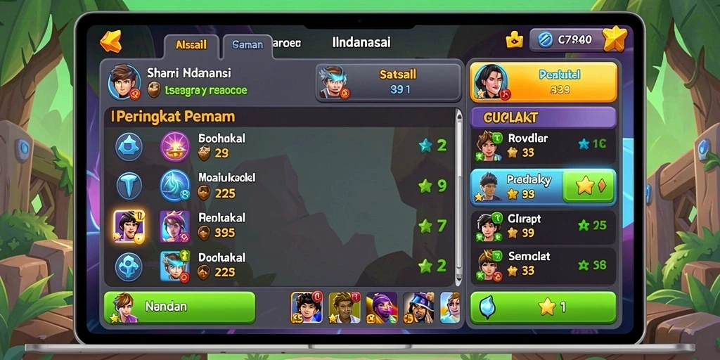 Tampilan grafis yang menawan dan penuh warna.