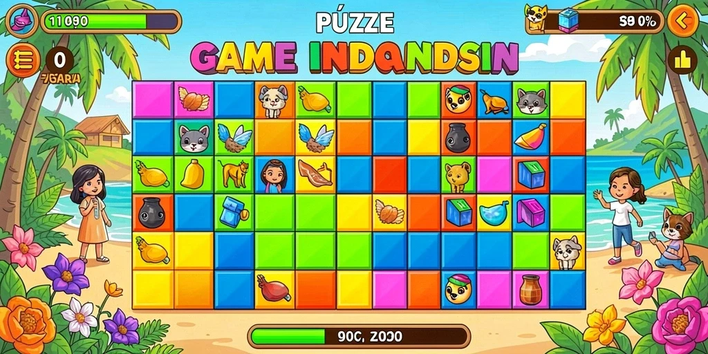 Tampilan awal game yang menarik dan intuitif.
